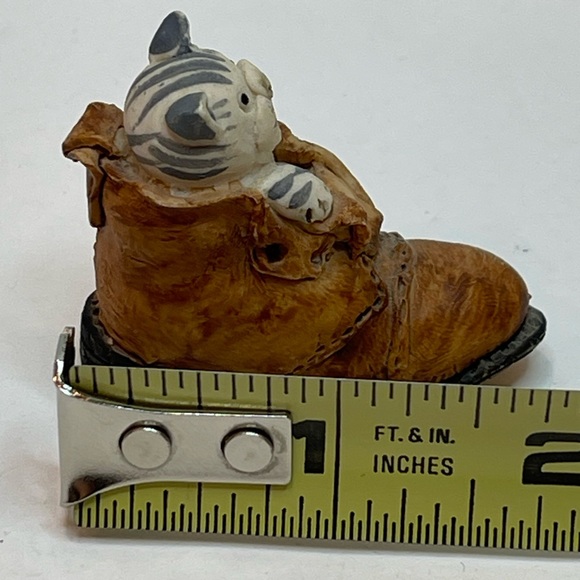 VNTG1988 Peter Fagan Cat in Shoe Figurine Made Hand Painted Scotland Collectable - Picture 6 of 13